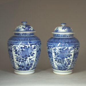 Pair of Japanese Arita Ovoid Vases