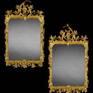 Pair of Dutch Rococo Giltwood Girandole Mirrors