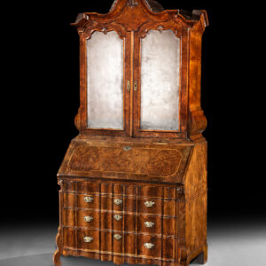 Fine Dutch Louis XV Burr Walnut Bureau Cabinet